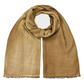 Maharanis Merino Scarf Oil Washed 100% Finest Merino Wool Handwoven Caramel 45 x 180 cm, caramel