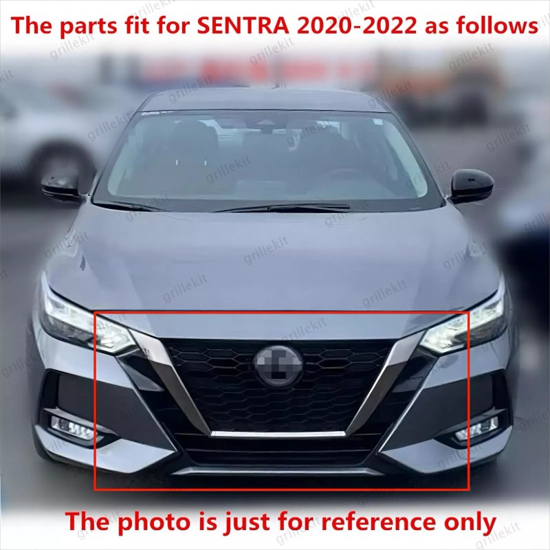 ROKY 8PC For Sentra 2020-22 Front Radiator Shutter Upper Lower