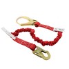 SPL-S102 Yellow Elasticated Internal Shock Absorbing Lanyard w/Two Steel Forged