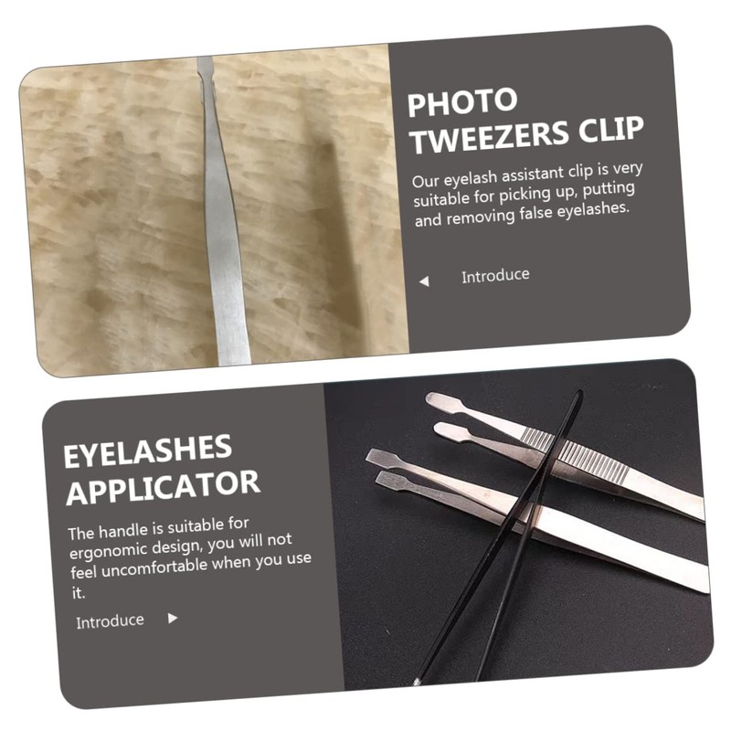 Outanaya 3pcs Stainless Steel Stamp Tweezers for Collecting and Applying