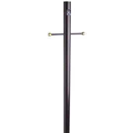 Design House 502047 Lamp Post with Cross Arm and Photo Eye, Black