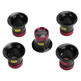 Watch Repair Loupe 5pcs Watchmaker Magnifying Glass Lens, Lightweight Solid Aluminum Alloy Eye Magnifier Loupe Repair Watch Magnifying Glass, Antiques Jewelry Watch Loop Magnifier