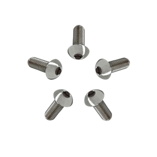 RISON Titanium Screws M3X15mm Fully Threaded Screws ISO7380 Button Head