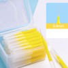 Cepillos Interdentales con Correas, Portátiles 40 Piezas 0,4 Mm Amarillo