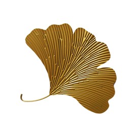 Decorative Ginkgo Leaves Metal Wall Decoration Metal Gingko Gingko Leaf Sculpture Handmade Art Statue Living Room Decoration for Garden Patio Balcony Home Office Living Room Decor, Small