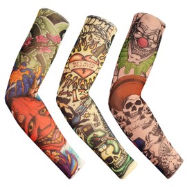 AYVRUOP 3 Gaming Arm Sleeves, Flower Arm Tattoo Sleeves, Gaming Sleeves, Anti-Rutsch und Anti-Schweiß, Temperaturanpassung
