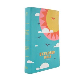 CSB Explorer Bible for Kids, Hello Sunshine LeatherTouch, Indexed, Red Letter, Full-Color Design, Photos, Illustrations, Charts, Videos, Activities, Easy-to-Read Bible Serif Type