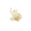 Feng Shui Set of 3 White Jade Elephant Statues Wealth