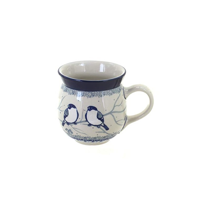 Blue Rose Polish Pottery - Bluebird Bubble Mug - 16