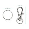 SENJEOK 100 Pcs Swivel Lobster Clasps, 50 Pcs Key Chain