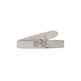 s.Oliver Leather Belt with Pin Buckle, silver
