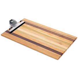 Elanze Designs 822 Office Classroom Art Striped Brown 16 x 8 Inch Natural Wood Legal Drawing Clipboard
