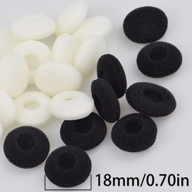 TORMEN 24 Pcs Soft Foam EarbudsCushions Earplugs, Protector Sponge Noise Isolating Earphones Replacement MP3 MP4 Stereo Headset Cap(Black