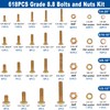 Taiss 618pcs Grade 8.8 Bolts and Nuts Kit,Bolt Assortment Kit