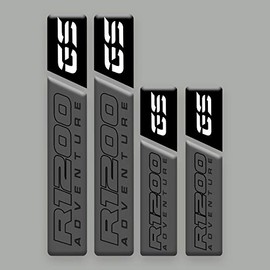 Resin reflective stickers for side cases, aluminium R 1200 GS Adventure ATR-006