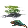 3pcs Artificial Reptile Plants Reptiles Terrarium Leaves for Lizards Geckos