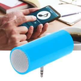 AYNEFY 3.5 mm Jack Stereo Mini Speaker, Portable Wireless Plug-in Speaker, Compatible with Types of Digital Devices, Suitable for Mobile Phones and Tablets (Blue)