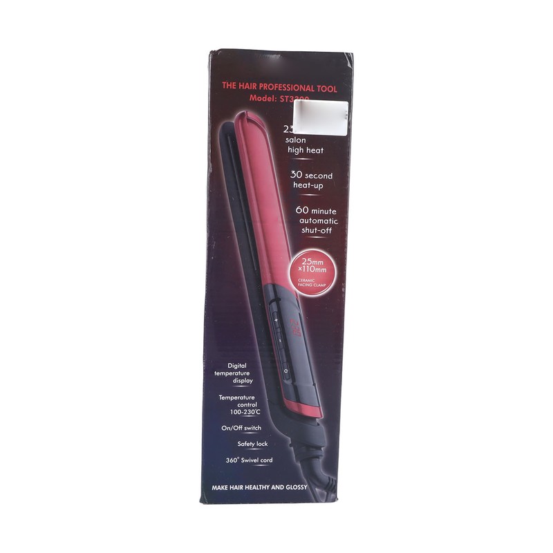 Hair Straightener Ceramic Digital Temperature Display Hair Curling Straightener Iron