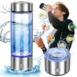 Fanzhu Hydrogen Water Bottle 16 oz (450 Ml) Hydrogen Water Generator 6000 PPB Hydrogen Water Bottle Generator 4000 Ppbcolor: Gray, Voltage (V): 3.7 V