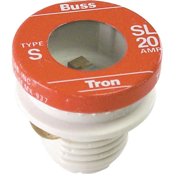 Bussman BP/SL-20 20 Amp Tamper Proof Plug Fuses 3 Count
