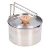 1000ml Camping Pot Stainless Steel Portable Outdoor Tea Coffee Pot