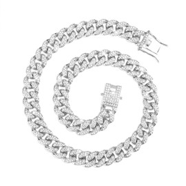 Silver Chain for Men Chaine Homme Mens Chain Cuban Link Chain for Men Diamond Chain Mens Silver Chain Necklace Iced Out Chain for men Necklace Chain Necklace Cuban Chain Diamond Necklace