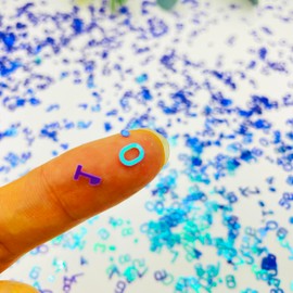 3000Pcs 6 mm Number Table Confetti Shiny Sequins Decorations for Wedding DIY Balloons Baby Shower Birthday Party Nail Arts (Purple)