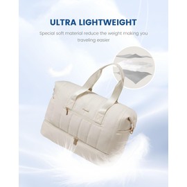 LOVEVOOK Travel Duffle Bag,Puffer Weekender Bags For Women with Shoe Compartment,42L Carry On Bags For Airplanes,Hospital for Labor and Delivery