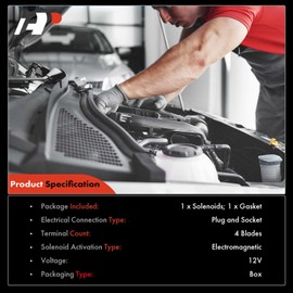 A-Premium Engine Variable Valve Timing (VVT) Solenoid Compatible with Honda Civic 2012-2015 Accord 2014-2015/2017 HR-V 2016-2020 & Acura ILX 2013-2015, Replace# 15810R1AA01