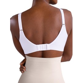 SHAPERMINT Sweetheart Bras for Women – Wireless Push Up Bra with Support, Full Coverage Seamless Bralette – Comfortable Bras for Women No Underwire, Plus Size and Everyday T Shirt Bra White