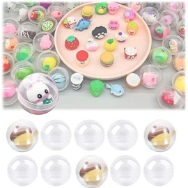 MINZHI Pack of 150 Small Round Capsules 28 mm Plastic Ball for Filling, Fillable Acrylic Balls, Transparent Balls, Plastic Balls for Filling, Suitable for Christmas, Wedding, Anniversary, Birthday