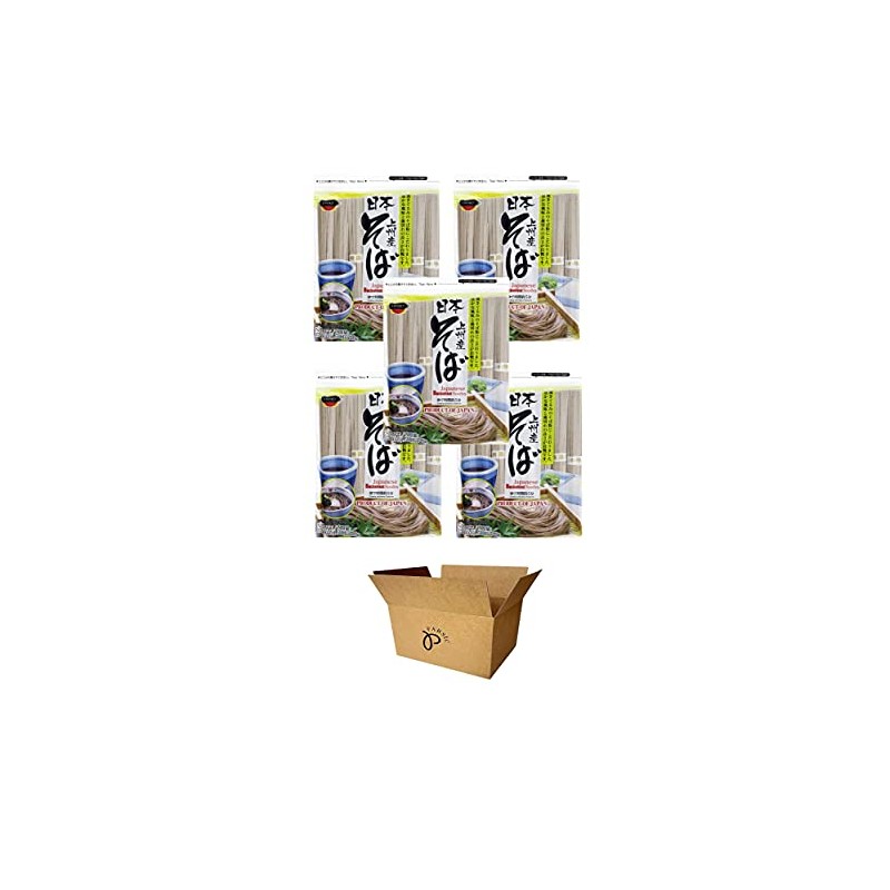 J-Basket Japanese Noodles 5-Pack Set, Buckwheat