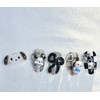[Premium handmade embossed nails] Black dog nails - Oval (long)