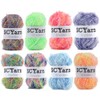 SCYarn 8 Skeins Scrubbing Yarn for Scrubby Multicolor 100% Polyester
