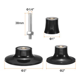 HARFINGTON 5-Pack 1" 2" 3" Disc Pad Holder Quick Change Discs 1/4" Shank Holder Mandrel for Die Grinder Sanding and Conditioning Discs, Black