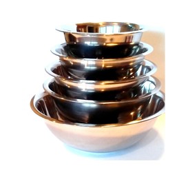 Stainless Steel Mixing Bowls 5 Pc Set Light Weight