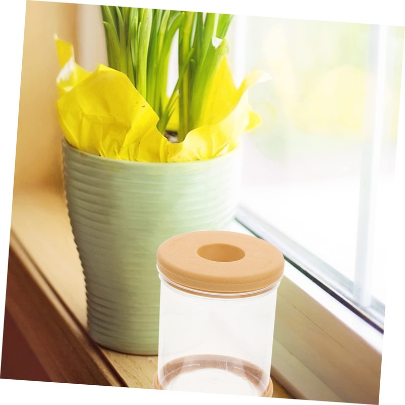 Abaodam 4pcs Transparent Hydroponic Planter Pots Imitation Glass Small Flower