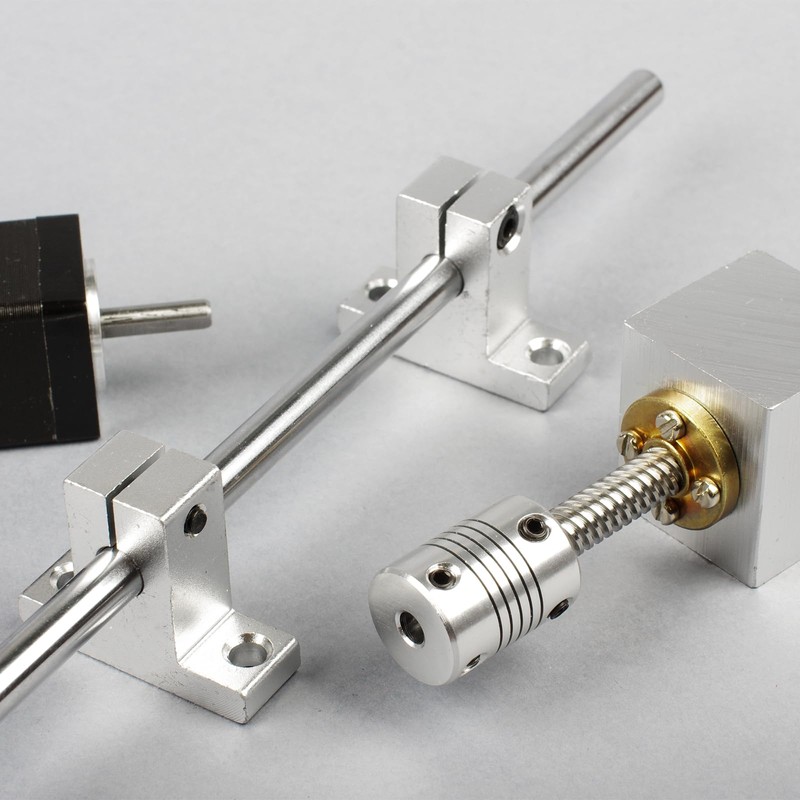 sourcing map Linear Motion Rod Shaft Guide 8 mm x