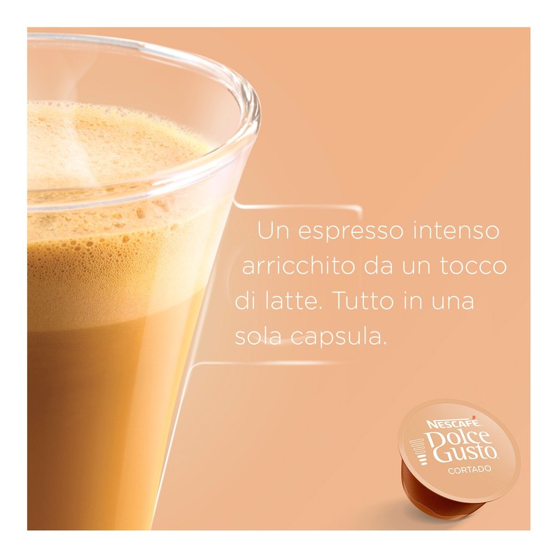 NESCAFÉ Dolce Gusto Espresso Macchiato Coffee Pods, 16 Capsules