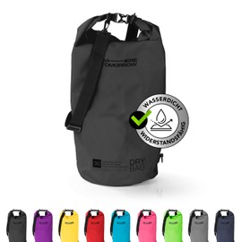 #DoYourOutdoor Where Tomorrow Dry Bag 2L Grey - Waterproof Backpack - Waterproof Bag & Pack Sack - Dry Bag Ideal for Boat, Kayak, Fishing and Camping, black, Hoizontal