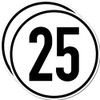 GreenIT 2 x 20 cm Sticker 25 km/h km/h Speed