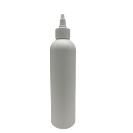 8 oz White Cosmo Plastic Bottles -12 Pack Empty Bottle Refillable - BPA Free - Essential Oils - Aromatherapy | White Twist Top Caps - Made in the USA - by Natural Farms