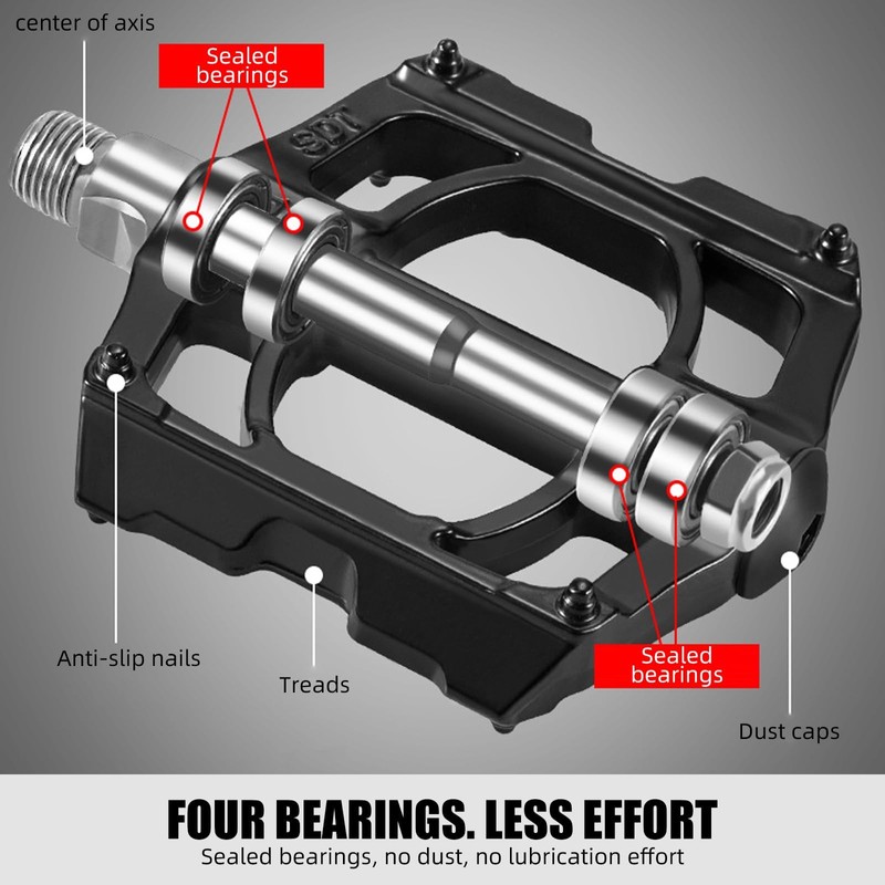 Bicycle Pedals Aluminium Alloy Bicycle Pedals-Mountain Bike Pedals with Removable