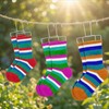 6 Pcs (3 Pairs) Stainless Steel Sock Blockers - Small,