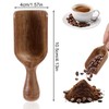 BOXOB 2pcs Mini Acacia Wood Coffee Spoons, Multipurpose Tablespoon Scoops
