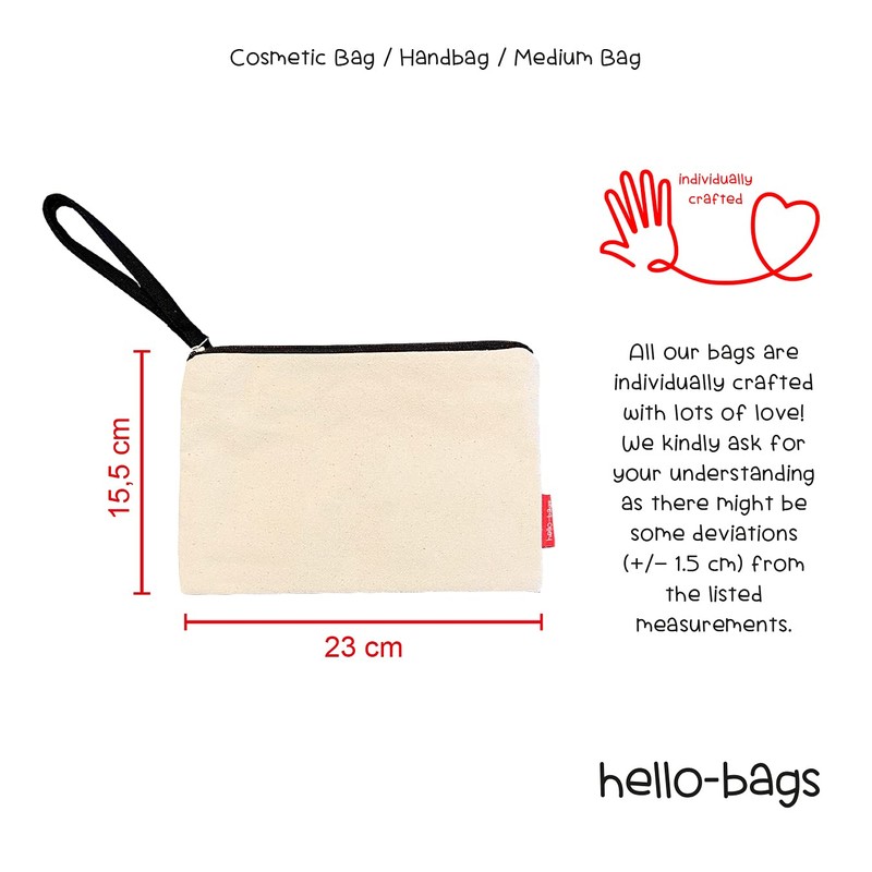 Hello-Bags Women's B-002-curvabella Toiletry Bags/Handbags, Ecru, Medium