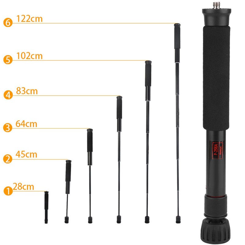 Mini Portable Adjustable Height Monopod Selfie Stick Mount Support Rod
