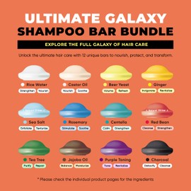 MARS MADE Ultimate Galaxy Shampoo Bar Bundle 2.0 - Hydrating & Moisturizing Natural Soap Bar for Hair & Scalp Nourishment - Solid Shampoo for All Hair Types (120g, 4.23oz - 6EA)