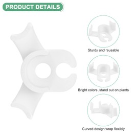 M METERXITY 30-Pack Plant Bender, 1.4x1 Inch 90 Degree Adjustable Plant Training Clips Plant Stem Low Stress Plant Branch Trainer Clips for Plant Gardening/Flowers/Climbing Plants[White]