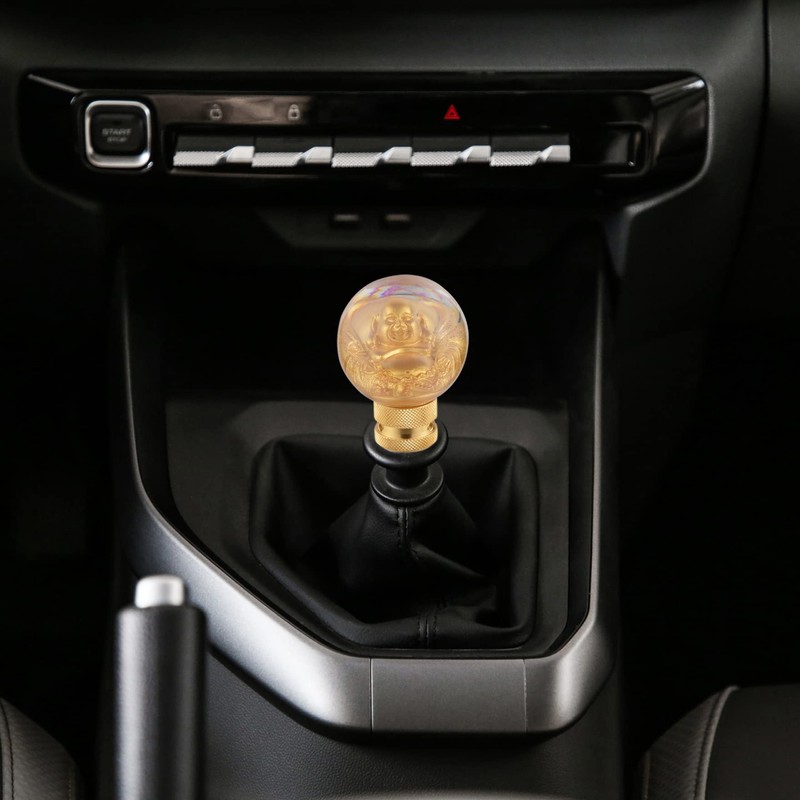 Padaodao Resin Lucky Shift Stick Handle Knob Crystal Round Gear